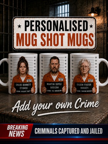 Personalisierte mugshot tassen - personalisierte,