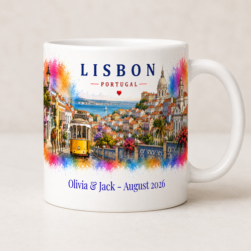 Lissabon personalisierte tasse - lissabon,
